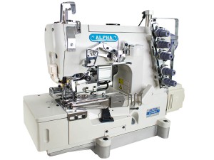 Máquina de Costura Galoneira Aberta Eletrônica com Sistema Pneumático, Corte de Viés Automático e Motor Direct Drive ALPHA