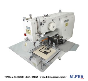 Máquina de Costura Industrial Filigrana Eletrônica para Aplicação de Velcro com Motor Servo Direct Drive e Área de Trabalho 200x100mm ALPHA
